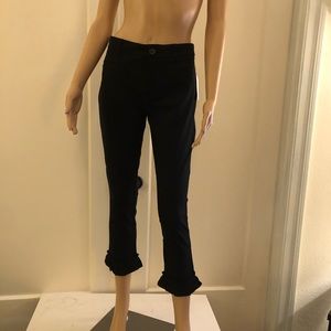 Anthropologie Cartonnier Ruffle-Hem Pants, Sz 4